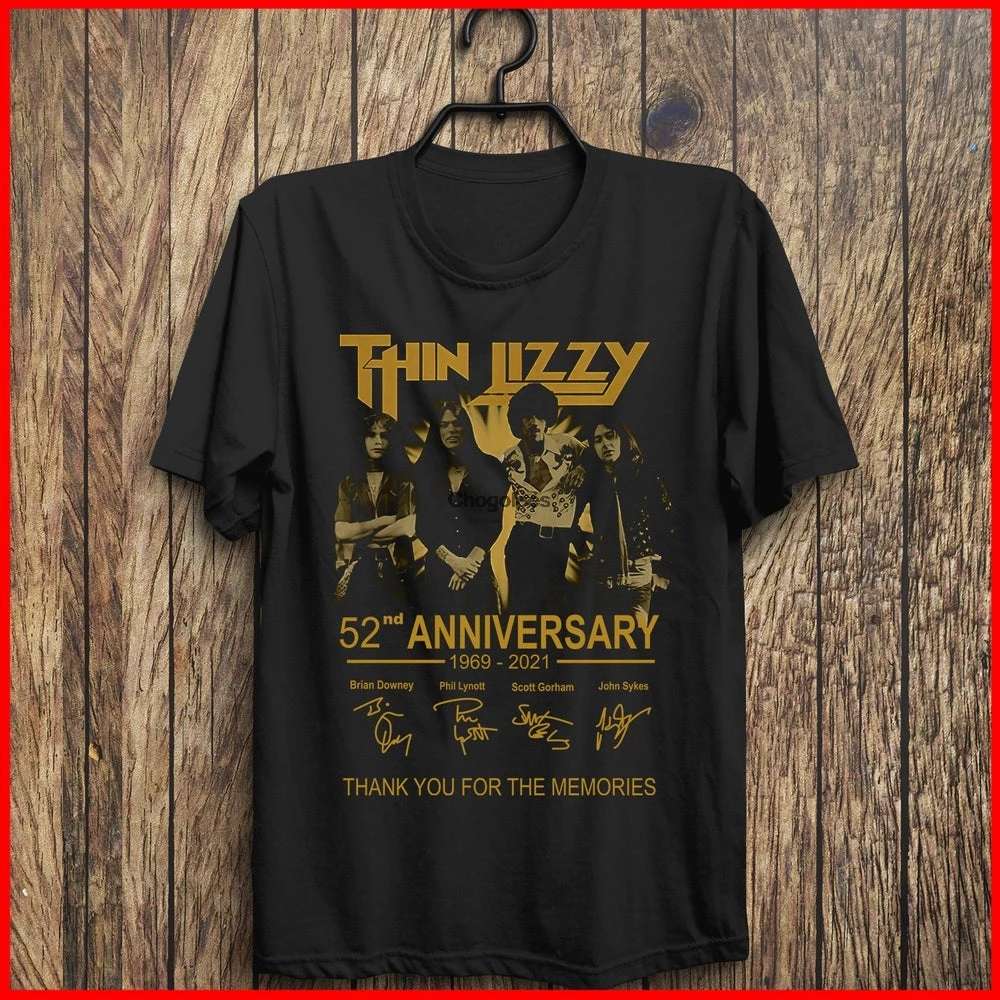 Thin Lizzy 52th Anniversary 1969-2021 Signature T Shirt