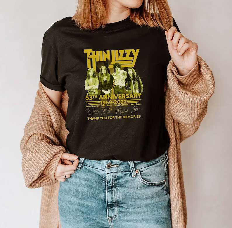 Thin Lizzy 53rd Anniversary 1969-2022 T-shirt Signatures