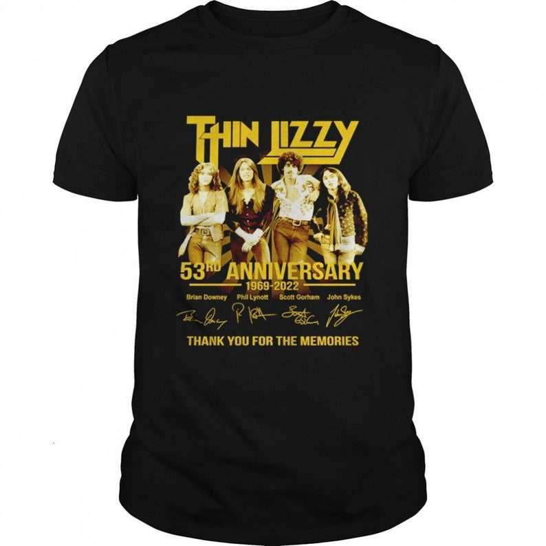 Thin Lizzy 53rd Anniversary 1969-2022 Thank You For The Memories T-shirt