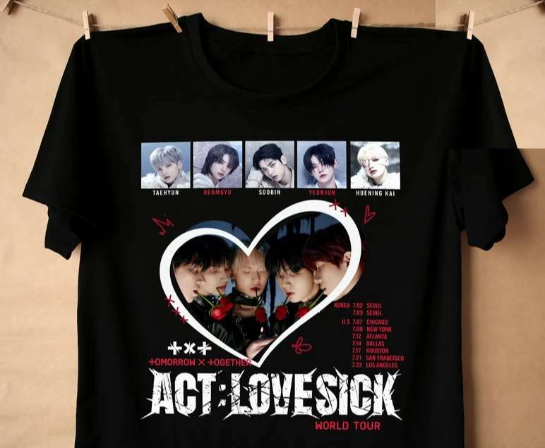 Txt Lovesick World Tour 2022 T-shirt Concert