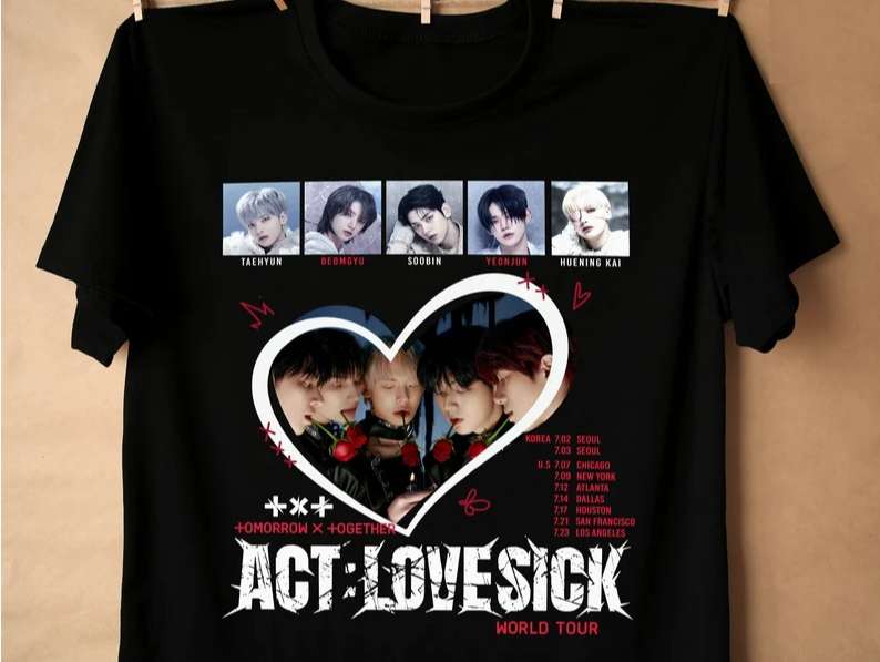 Txt Lovesick World Tour 2022 T-shirt