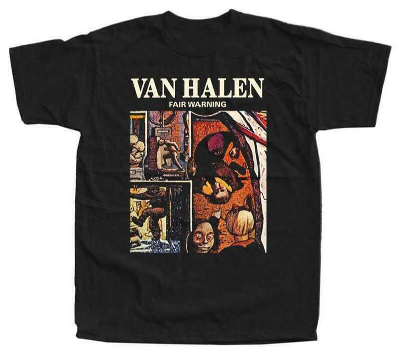 Van Halen Fair Warning Tour 81 Black T-shirt