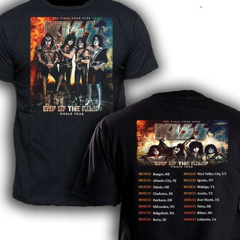 Vingtage World Tour Kiss End Of The Road Tour 2021 T Shirt