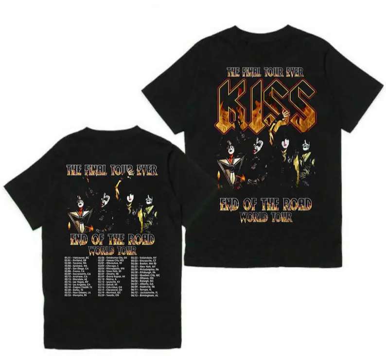 Vintage Kiss Band The Final Toue Ever Concert T Shirt 2021