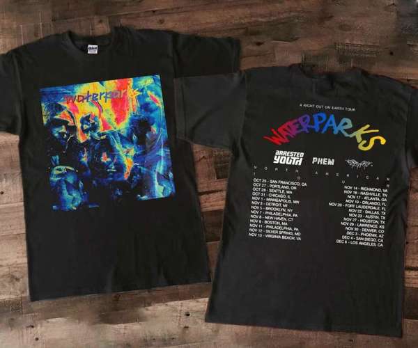 Waterparks A Night Out On Earth Tour 2021 Graphic T-shirt