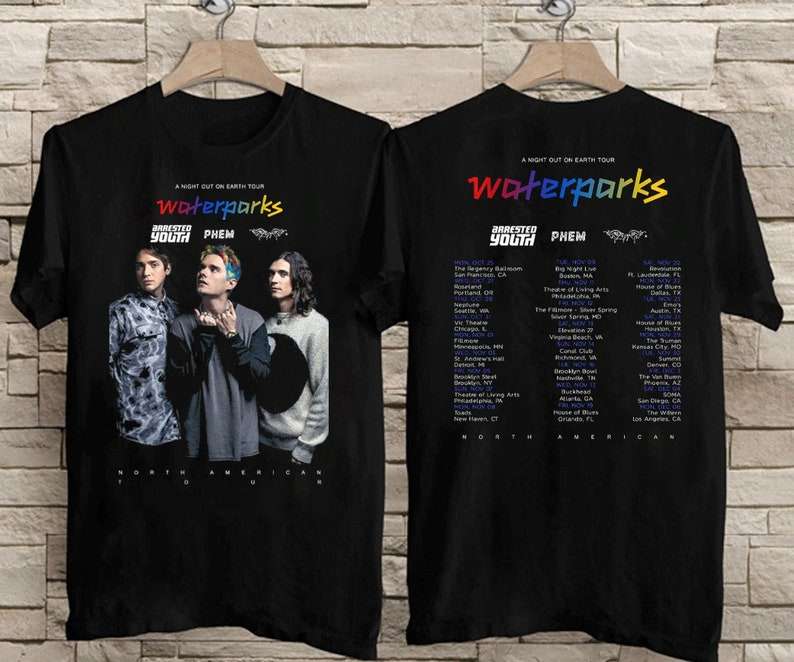 Waterparks Band A Night Out On Earth 2021 Tour Dates T-shirt