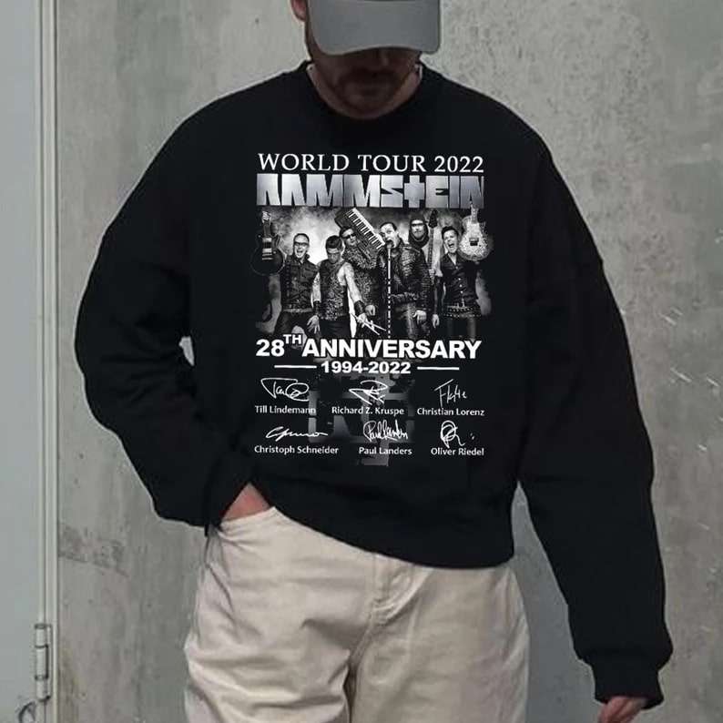 World Tour 2022 Rammstein 28th Anniversary 1994 2022 Sweatshirt