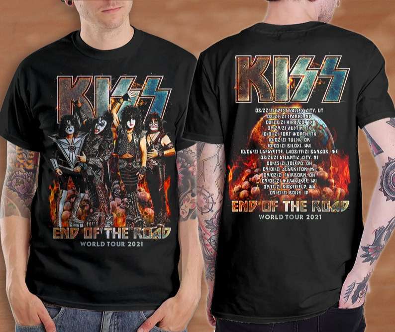 World Tour Kiss End Of The Road Tour 2021 T Shirt