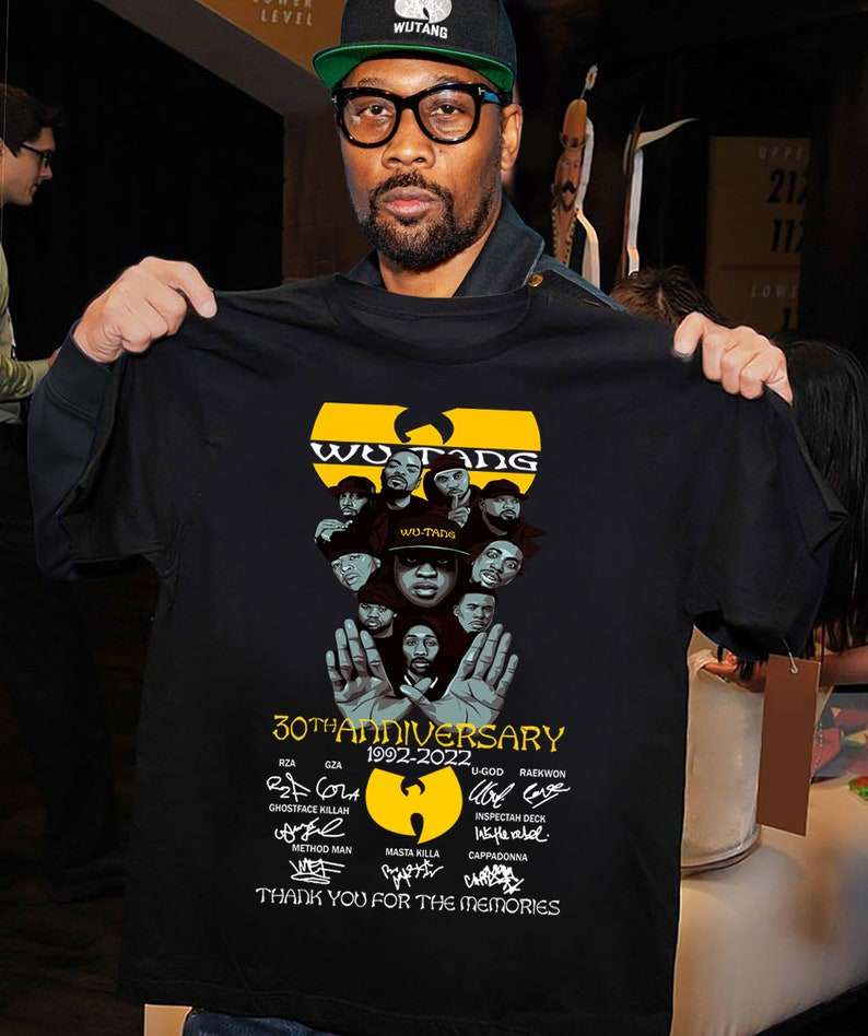 Wu Tang 30th Anniversary 1992-2022 Thank You For The Memories Signatures T-shirt Merch