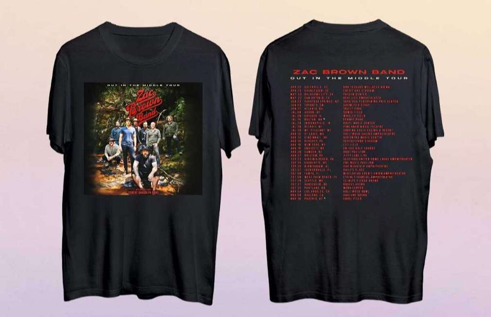 Zac Brown Band Out In The Middle Tour 2022 Shirt