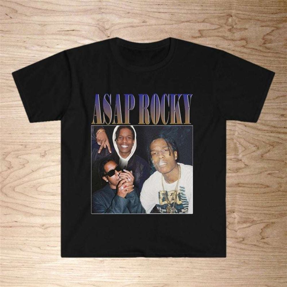 Asap Rocky Rapper Vintage 90s Rap Style Classic Unisex T-shirt Size Up To 5xl