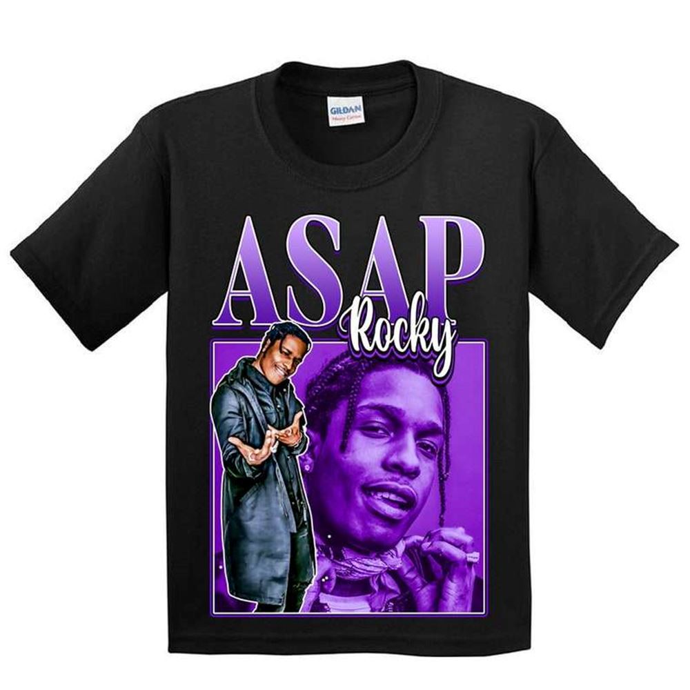 Asap Rocky Rapper Vintage Black T Shirt Size Up To 5xl