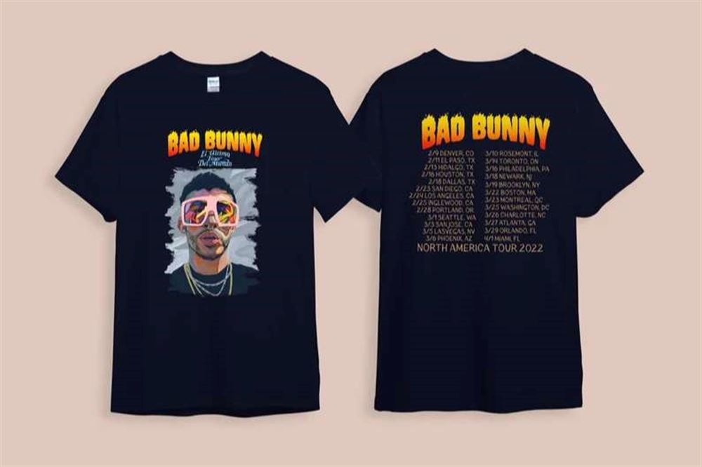 Bad Bunny El Ultimo Tour Del Mundo 2022 Shirt Merch Size Up To 5xl