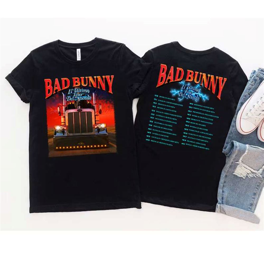 Bad Bunny El Ultimo Tour Del Mundo North American Tour 2022 T Shirt Size Up To 5xl