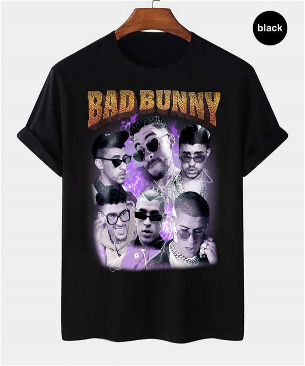 Bad Bunny Sunflower Vintage Retro Style Rap Music Hip Hop T Shirt Size Up To 5xl