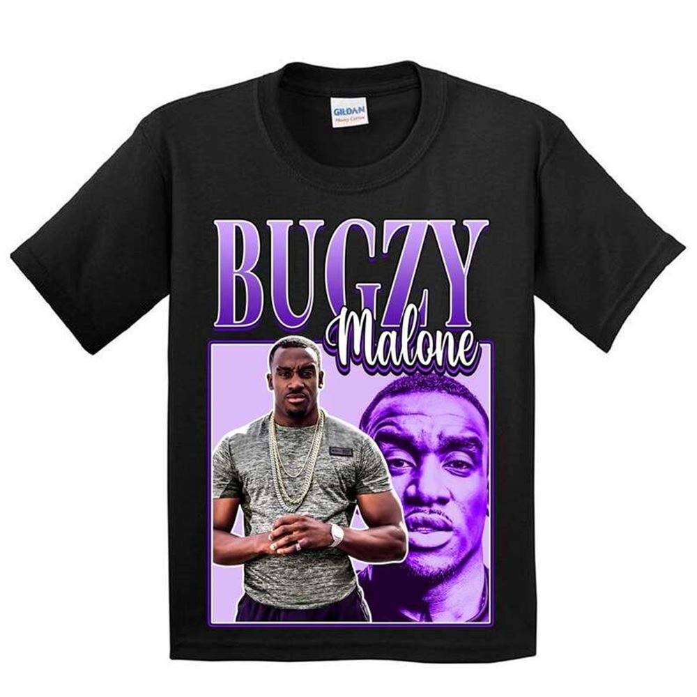 Bugzy Malone Rapper Vintage Black T Shirt Size Up To 5xl