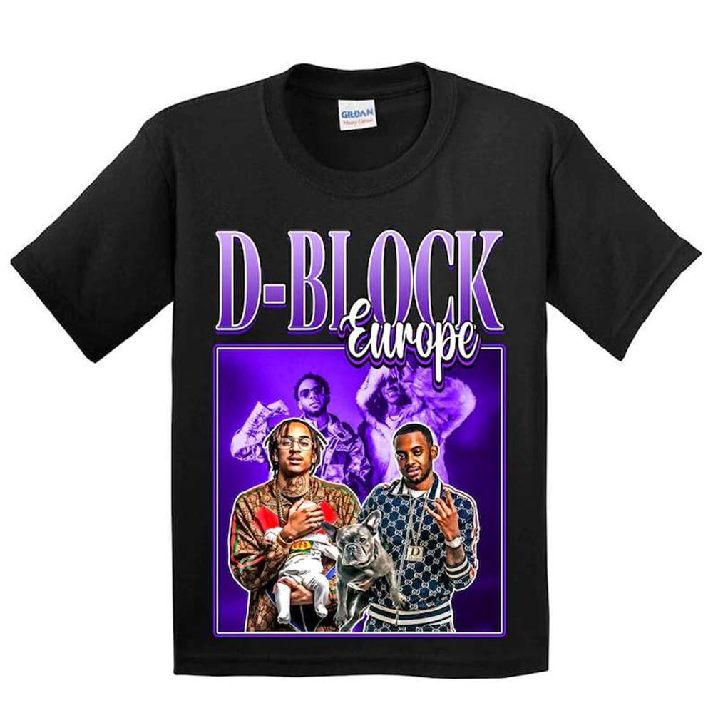 D Block Europe Hip Hop Vintage Black T Shirt Size Up To 5xl