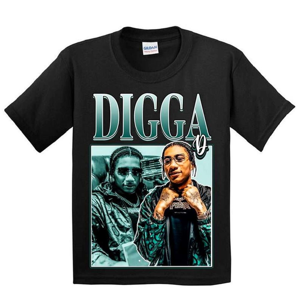 Digga D Rapper Vintage Black T Shirt Size Up To 5xl