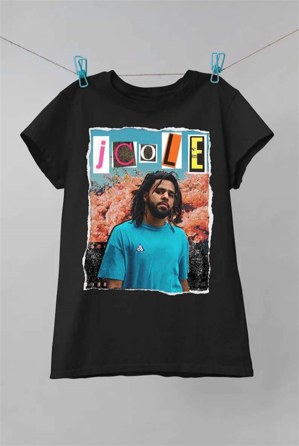 J Cole Scrapbook Effect T Shirt Rapper Size Up To 5xl