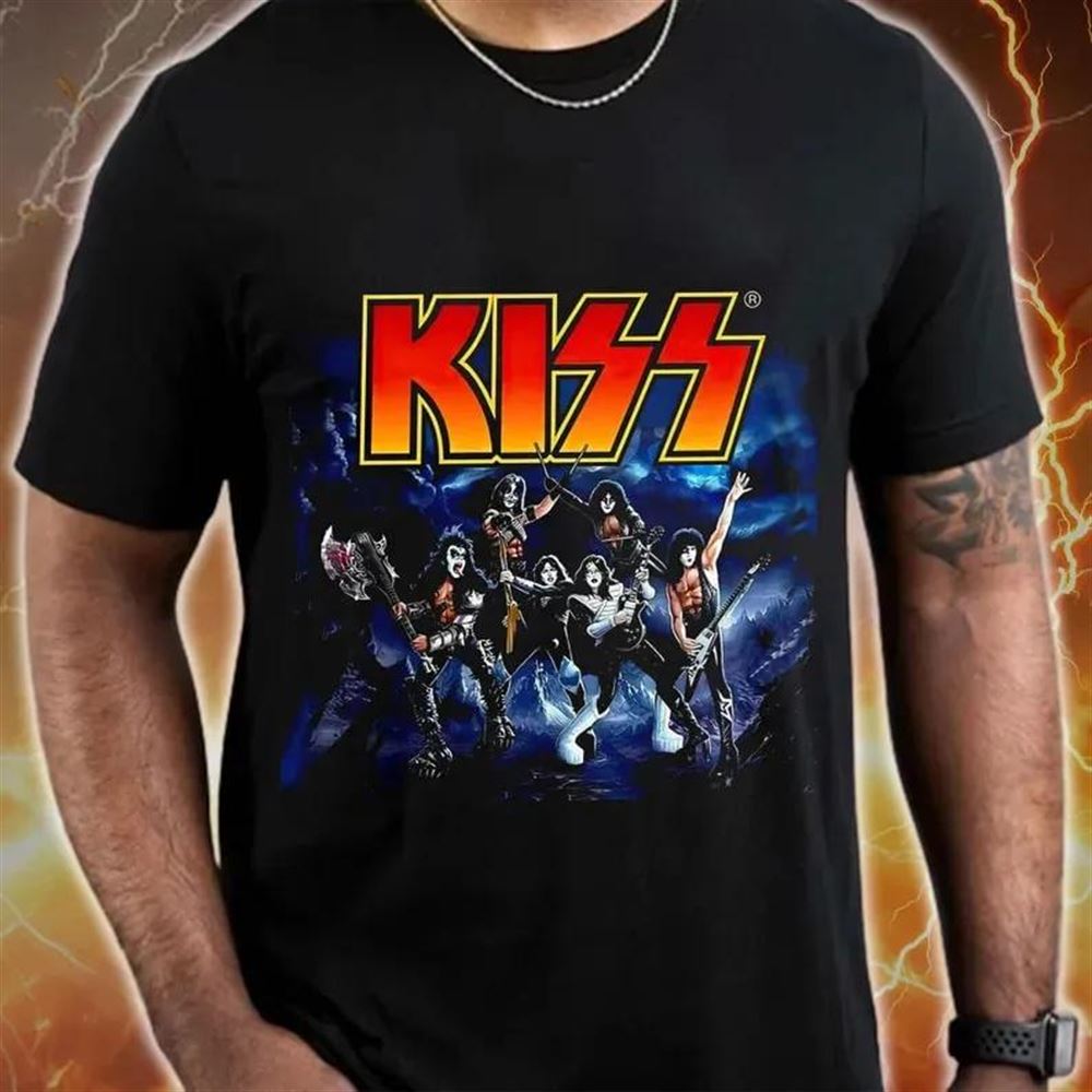 Kiss Rock Band Outfit 50 Year Anniversary T-shirt Size Up To 5xl