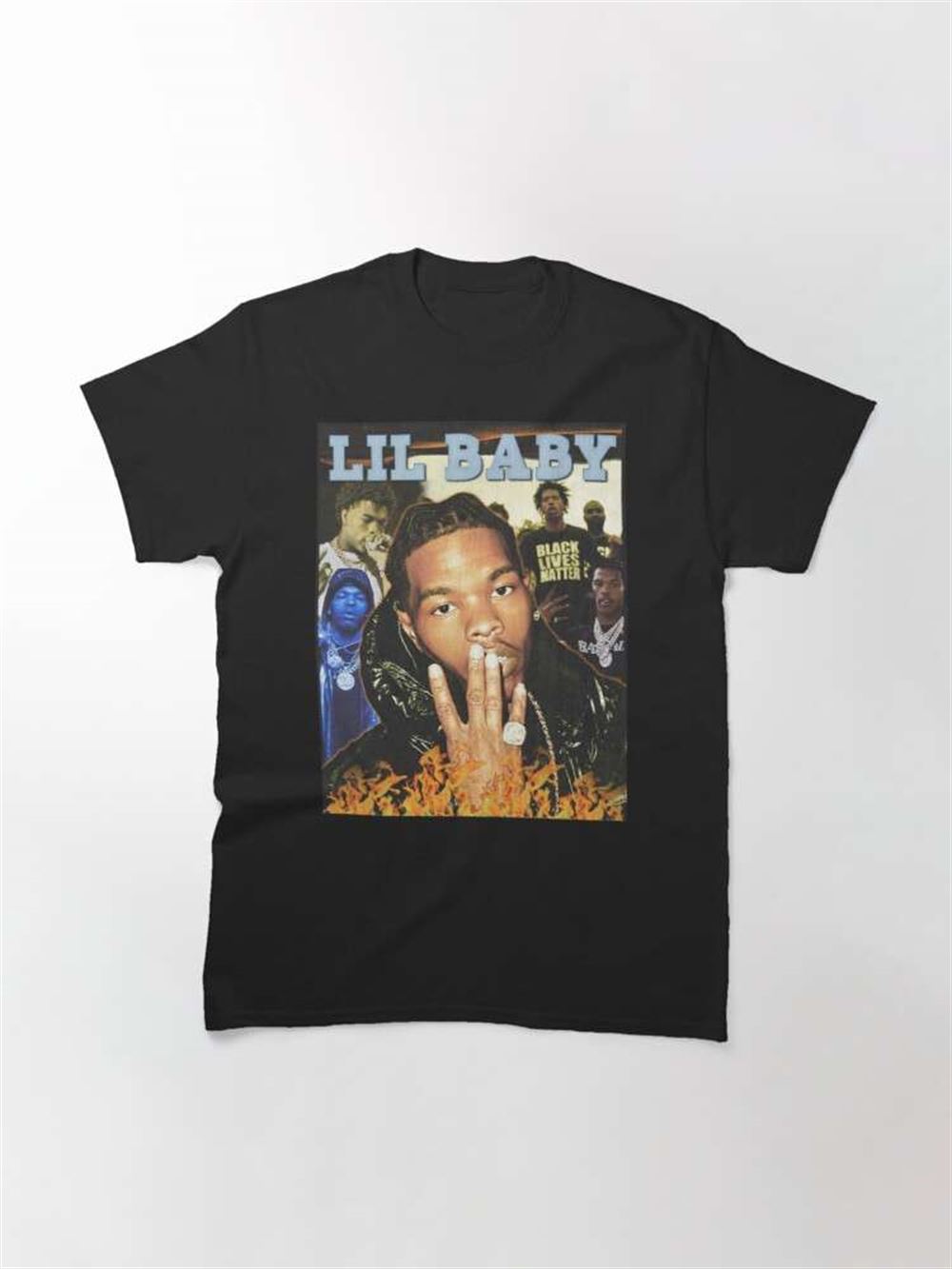 Lil Baby Retro Style Hip Hop T-shirt Rapper Size Up To 5xl