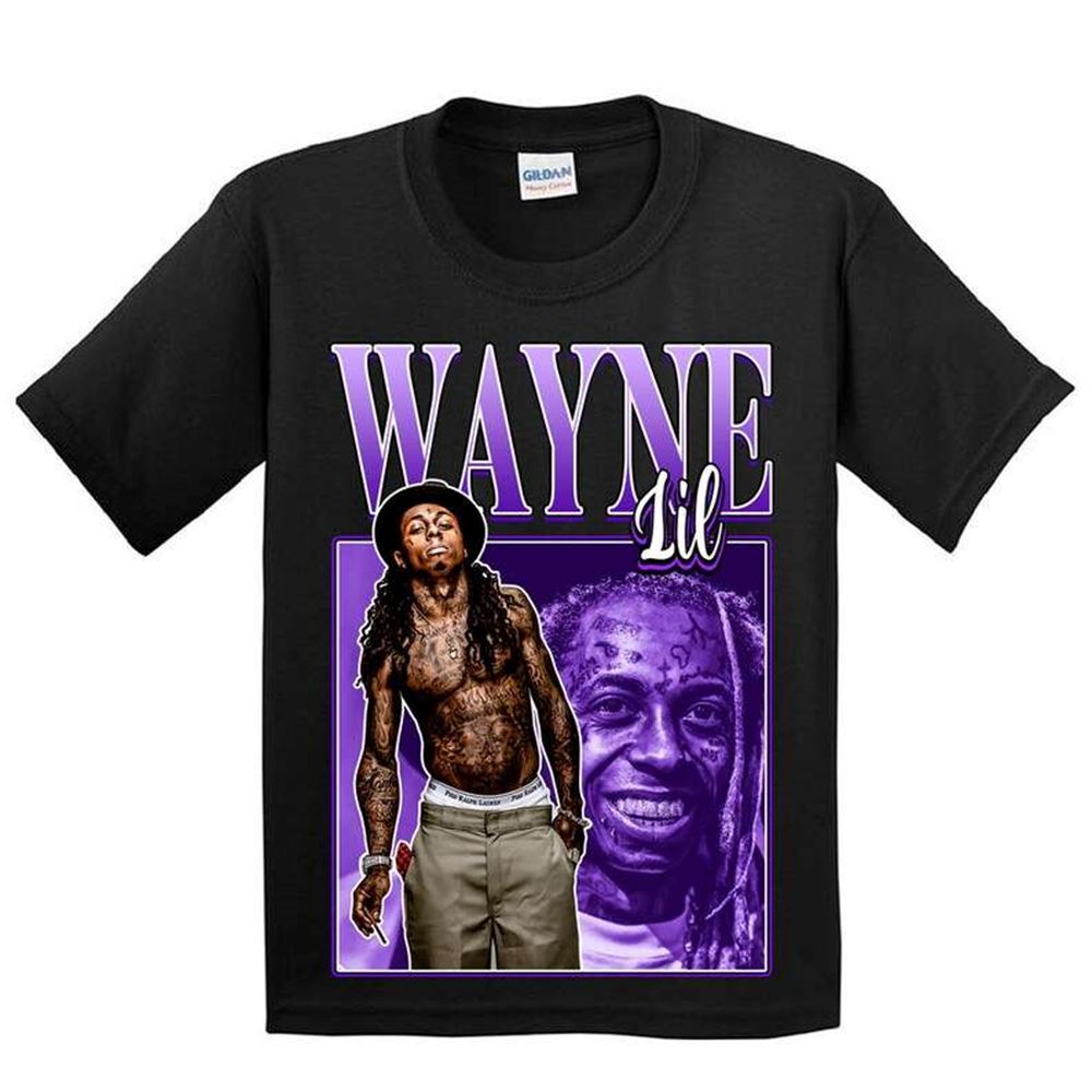 Lil Wayne Rapper Vintage Black T Shirt Size Up To 5xl