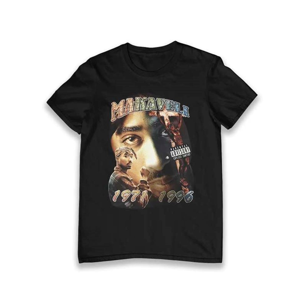 Makaveli 2pac Rapper Vintage 1971-1996 Music T-shirt Size Up To 5xl