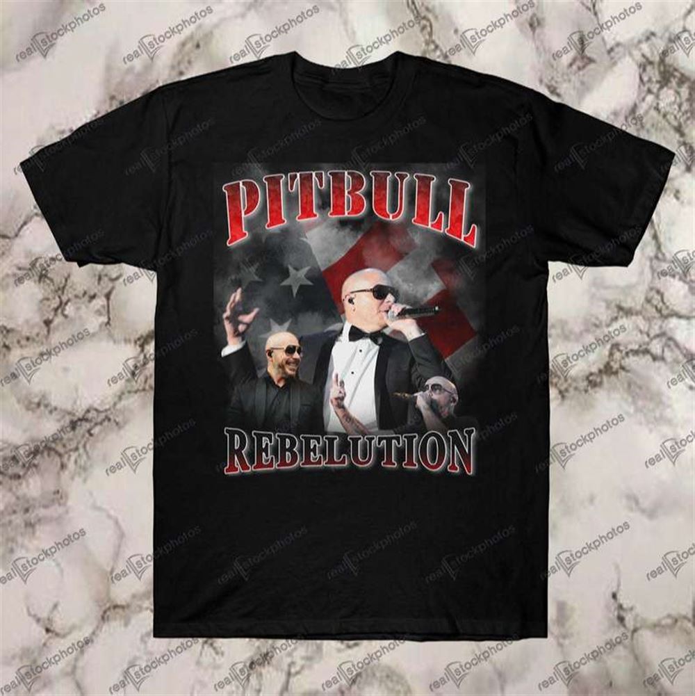 Pitbull Rebelution Vintage Retro Style Rap Hip Hop T Shirt Size Up To 5xl