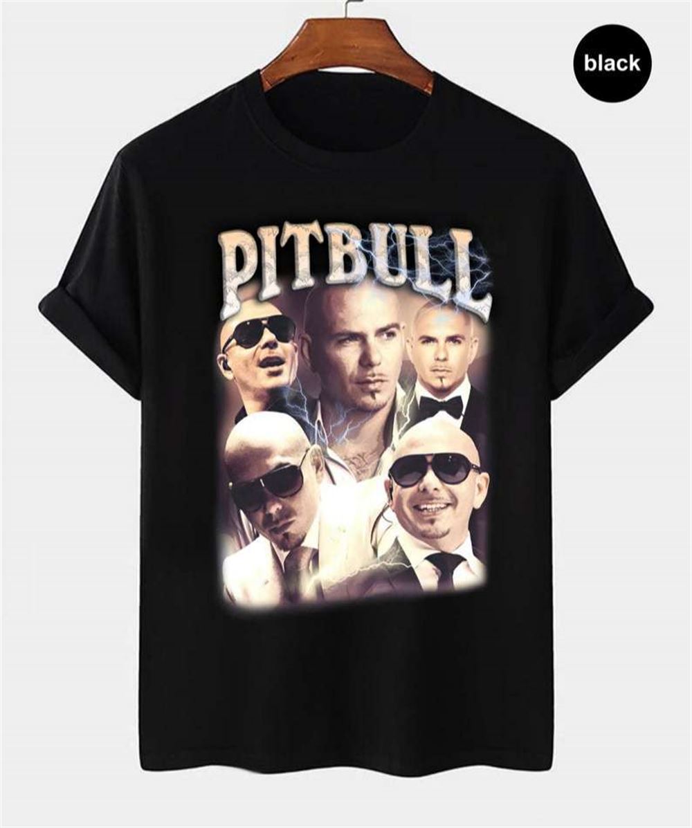 Pitbull Vintage Retro Style Rap Music Hip Hop T Shirt Size Up To 5xl