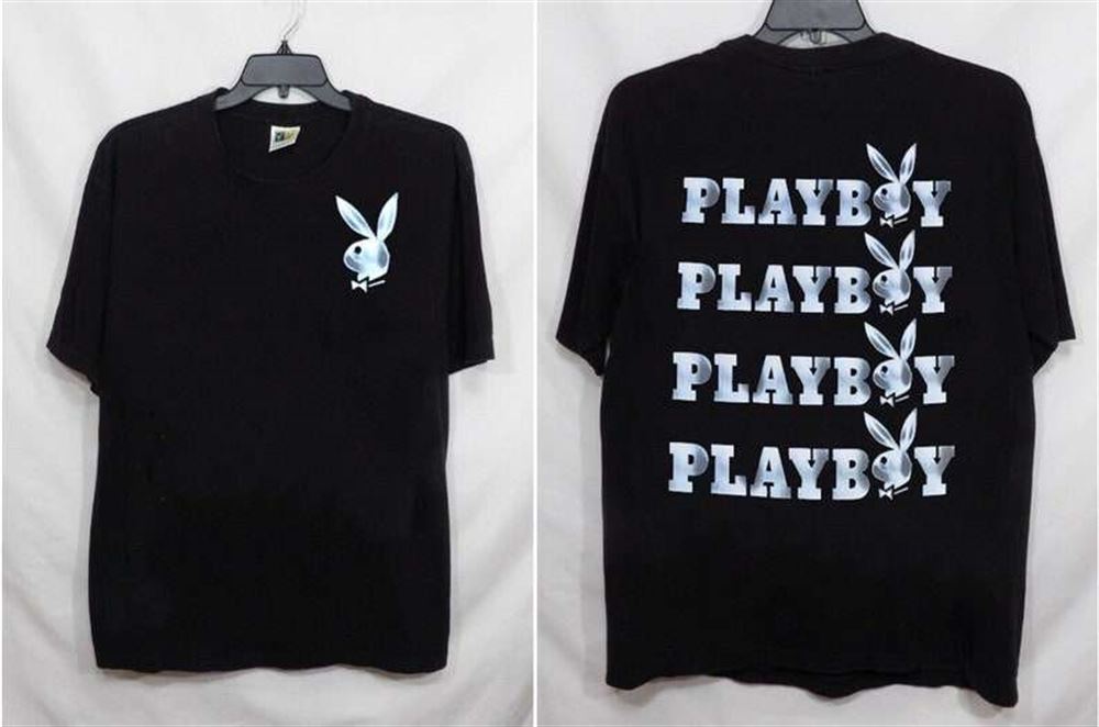 Playboy Bunny Black White Logo T Shirt Size Up To 5xl