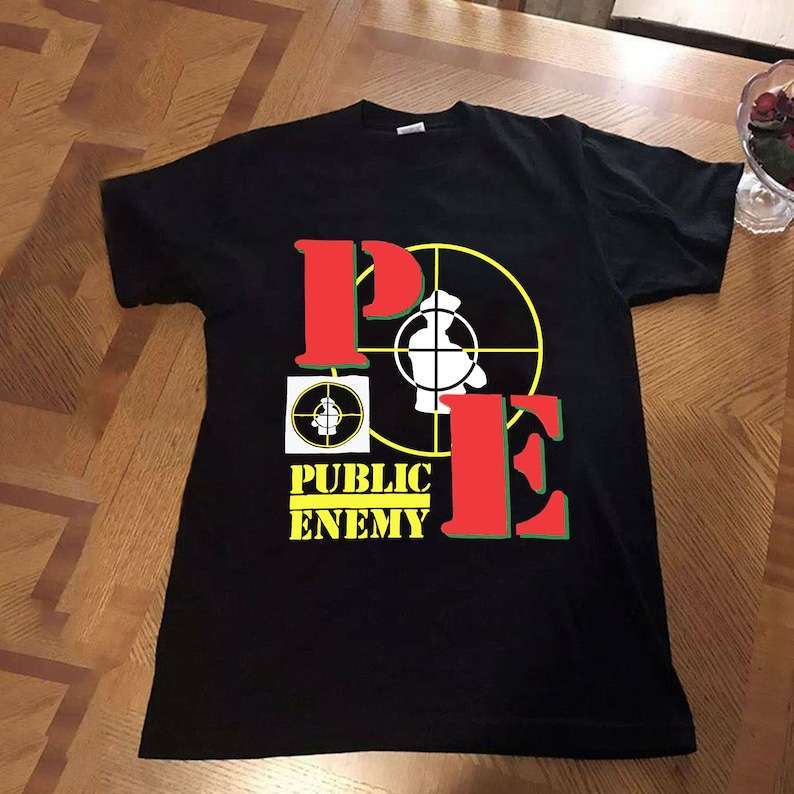 Public Enemy 90s Double Target Unisex T Shirt Size Up To 5xl