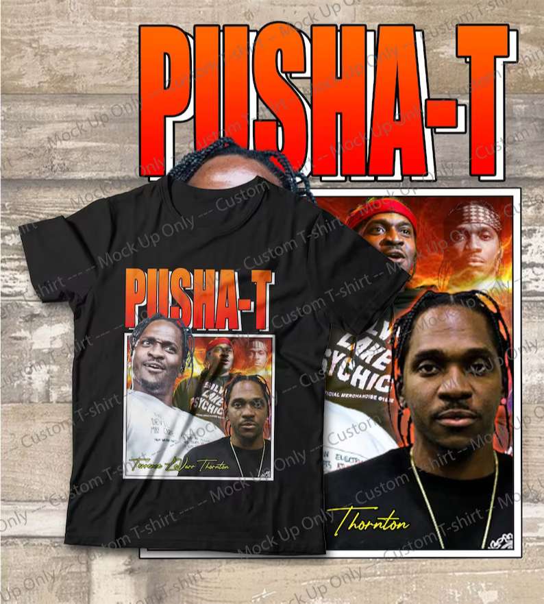 Pusha T T-shirt Rapper Music Rap Size Up To 5xl