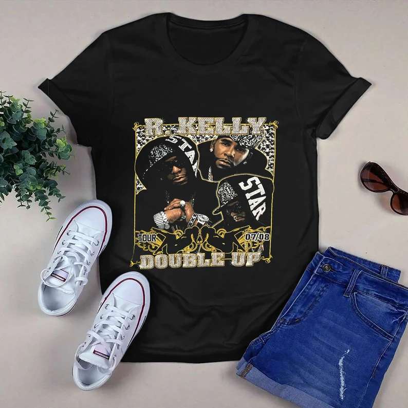 R Kelly 2007-2008 Double Up Tour T Shirt Size Up To 5xl