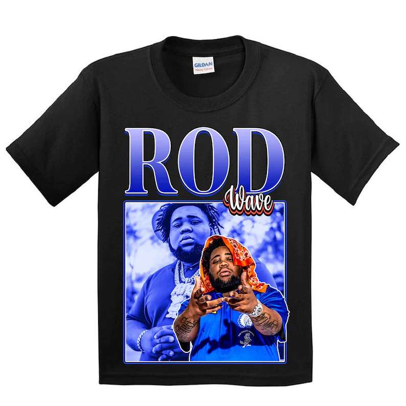 Rod Wave Rapper Vintage Black T Shirt Size Up To 5xl