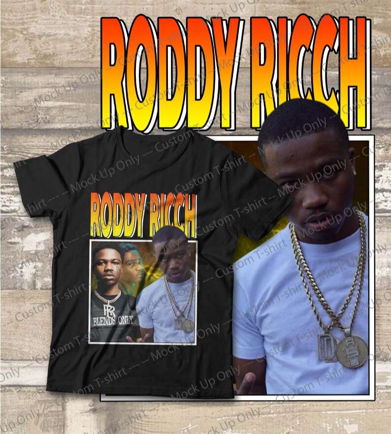 Roddy Ricch T Shirt Music Rapper Rap Size Up To 5xl