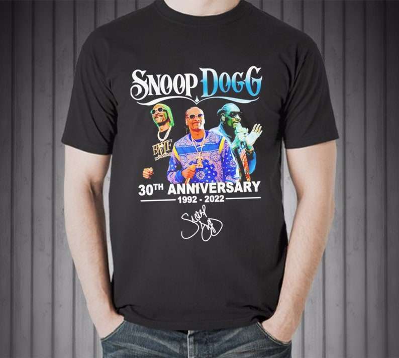 Snoop Dogg 30th Years Anniversary 1992-2022 Signature T Shirt Rapper Rap Merch Size Up To 5xl