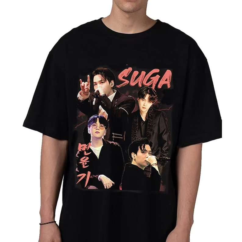 Suga Rapper T Shirt Bangtan Boyband Kpop Size Up To 5xl