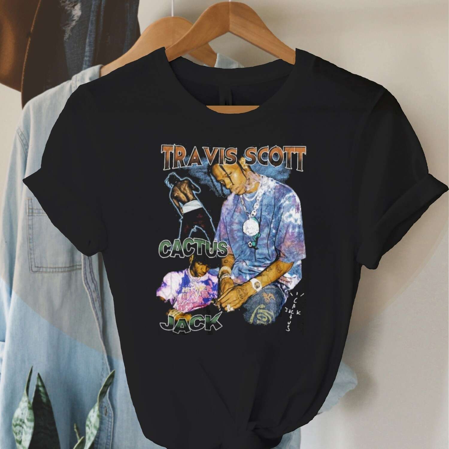 Travis Scott Cactus Jack Rapper Classic Unisex T-shirt Size Up To 5xl