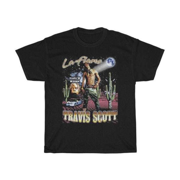 Travis Scott La Flame T Shirt Merch Rapper Size Up To 5xl