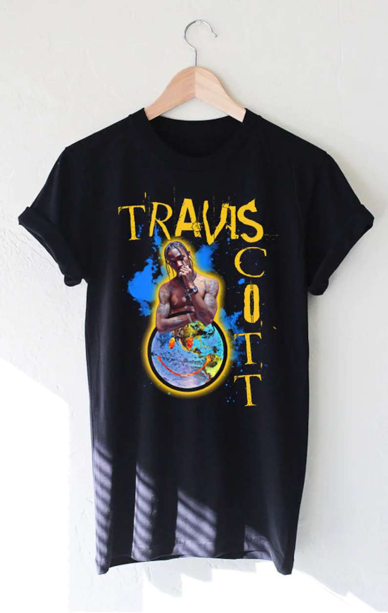 Travis Scott Rapper Black Unisex Shirt Size Up To 5xl