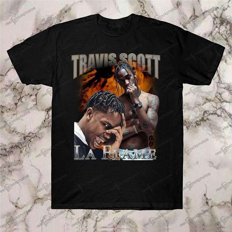 Travis Scott Rapper Vintage Retro Style T-shirt Size Up To 5xl