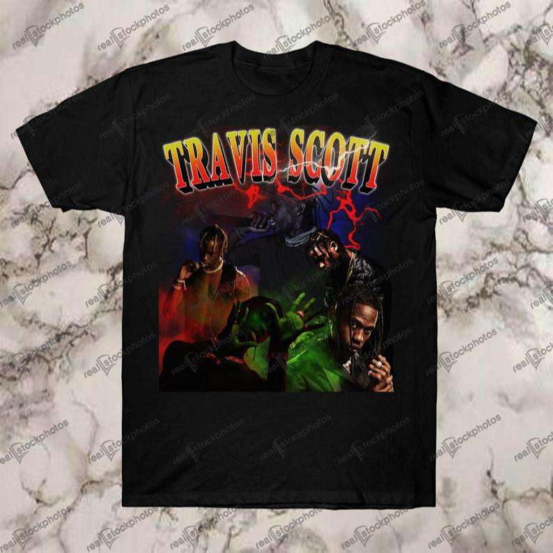 Travis Scott Retro Style T-shirt Rapper Size Up To 5xl