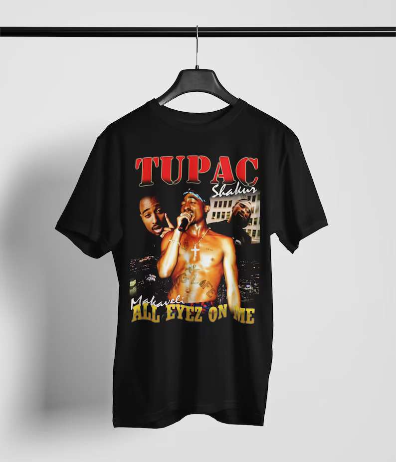 Tupac Shakur Rapper Retro T-shirt Size Up To 5xl