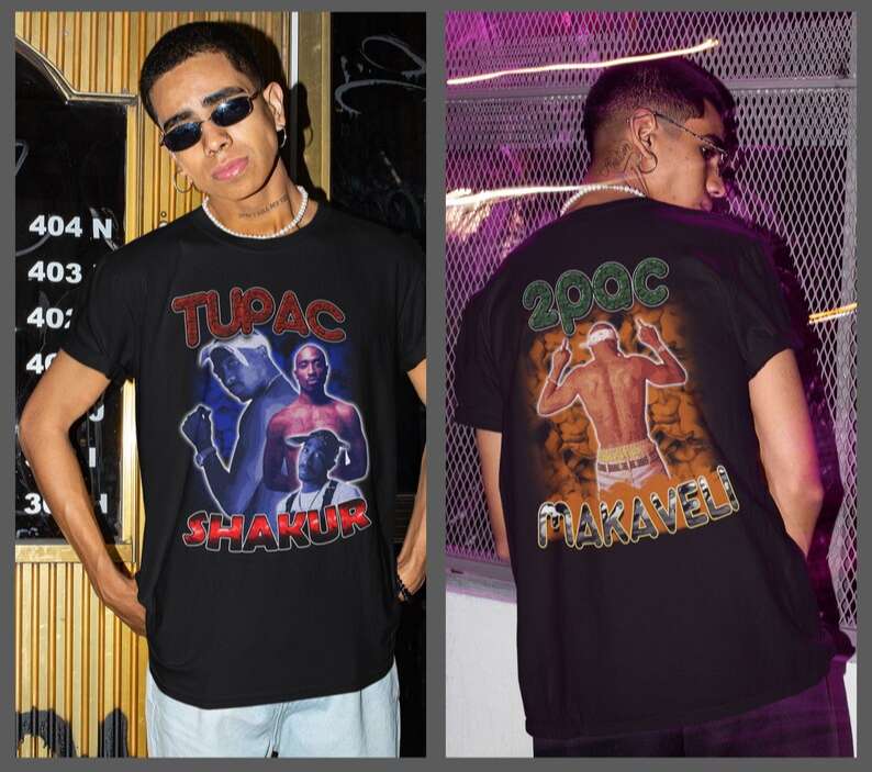 Tupac Shakur T Shirt 2pac Makaveli Size Up To 5xl