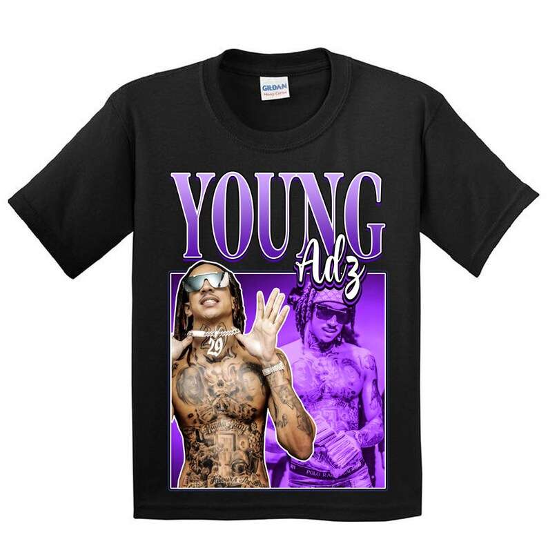 Young Adz Vintage Black T Shirt Size Up To 5xl