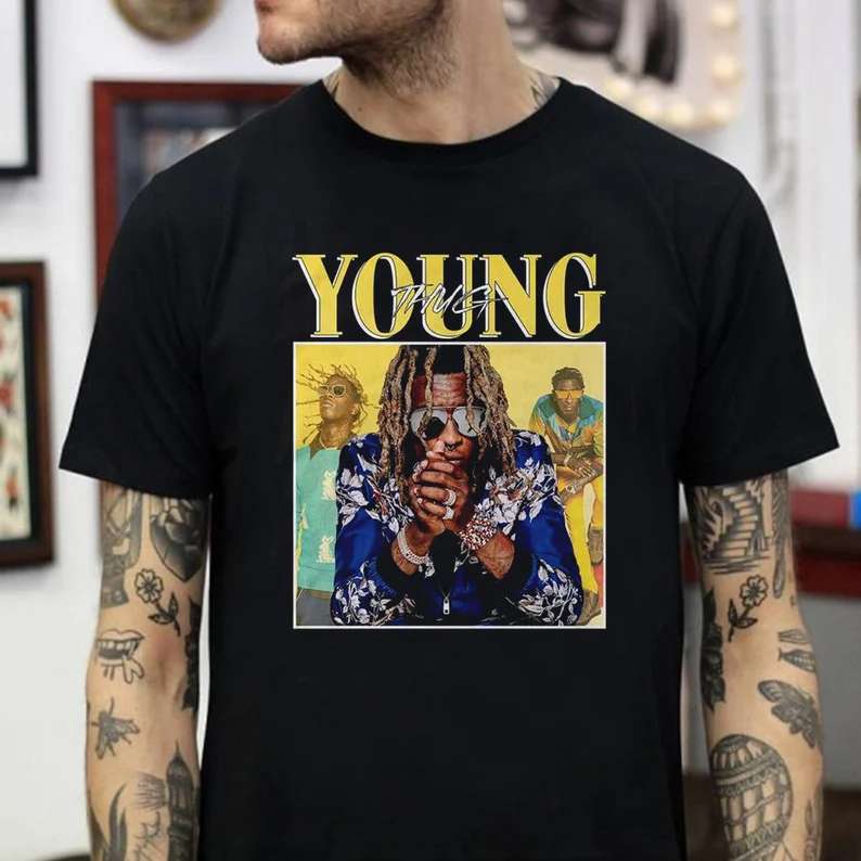 Young Thug T-shirt Rapper Rap Size Up To 5xl