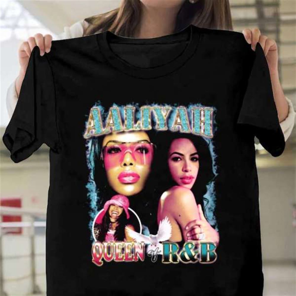 Aaliyah Vintage 90s T Shirt Merch Singer Music Size Up To 5xl