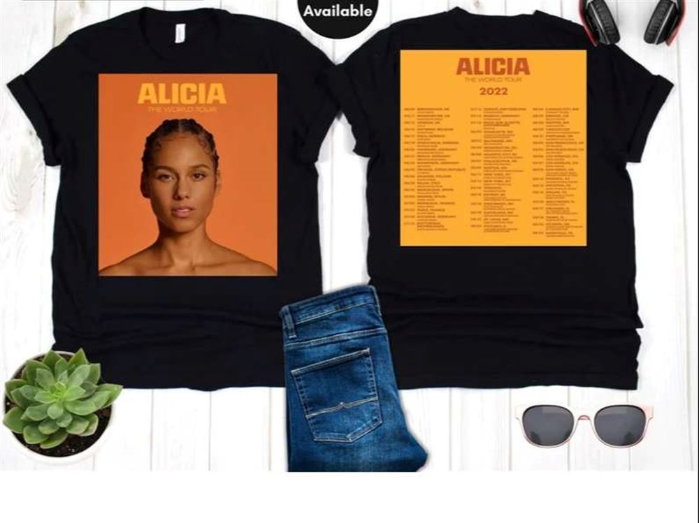 Alicia Keys The World Tour 2022 T Shirt Size Up To 5xl