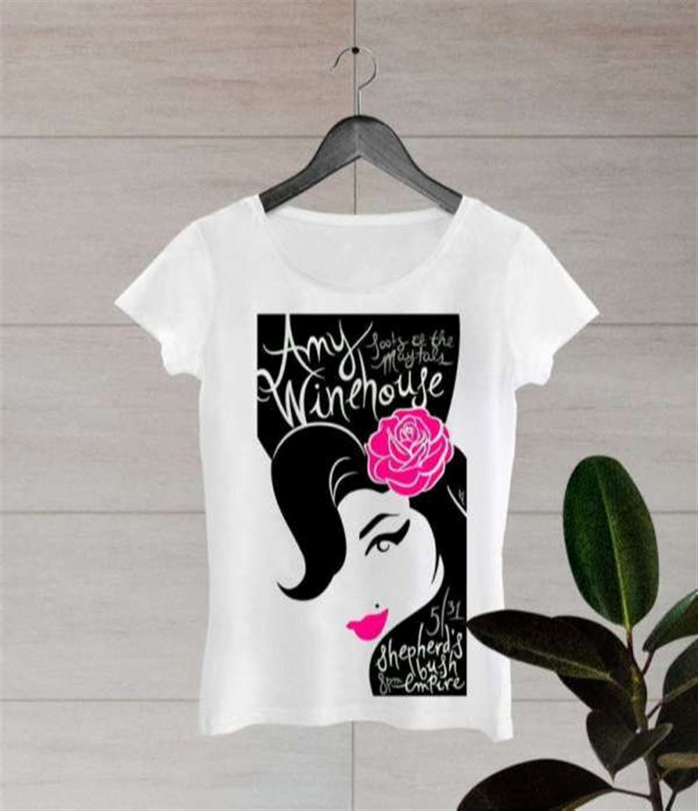 Amy Winehouse Flower T Shirt Merch Singer Size Up To 5xl