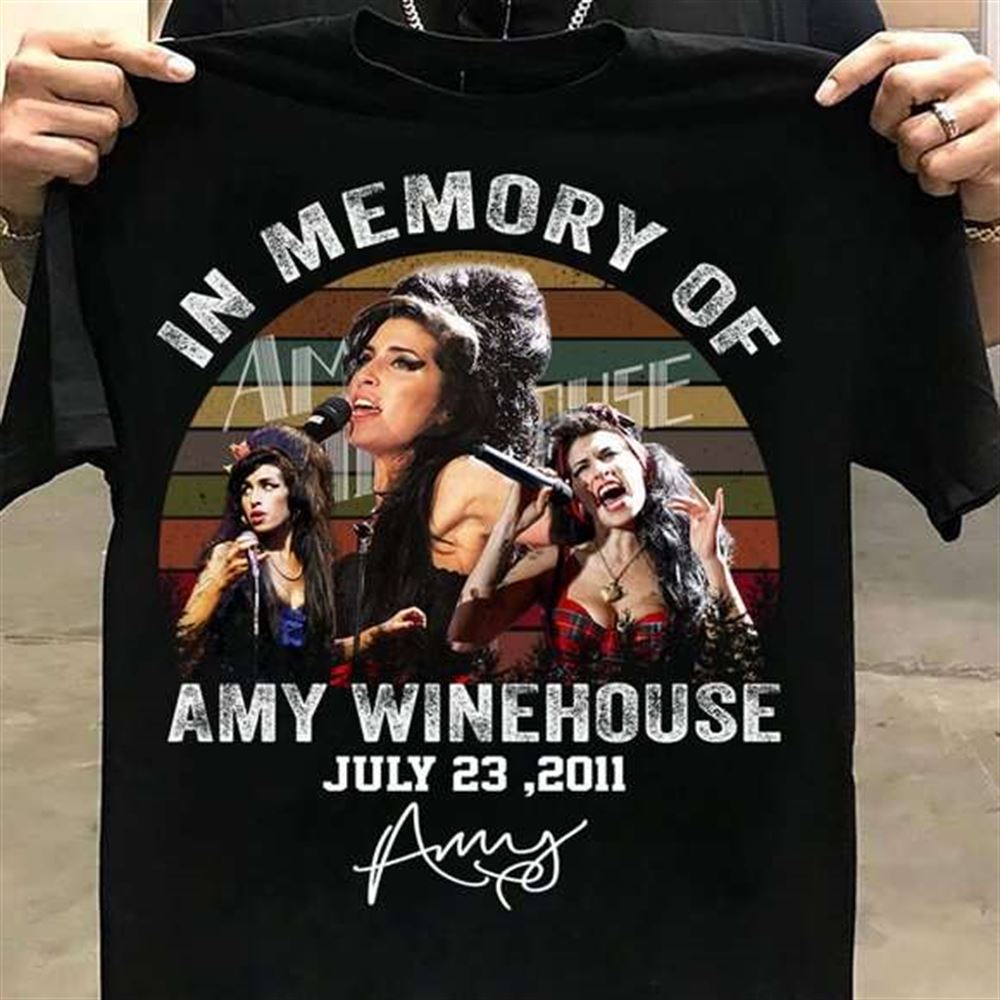 Amy Winehouse Siagnture T Shirt Merch Music Size Up To 5xl